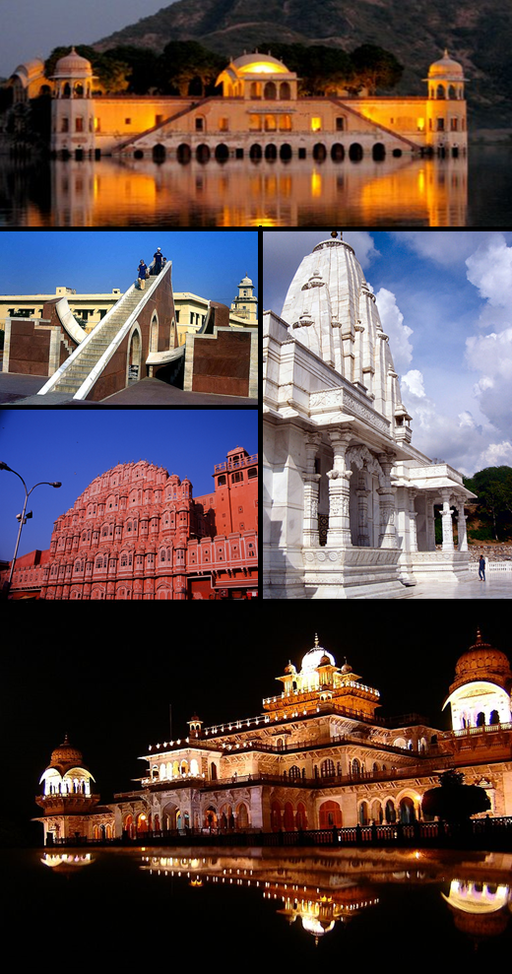 <a href="https://commons.wikimedia.org/wiki/File:Jaipur_Montage.png">see above. Compilation: Indianhilbilly</a>, <a href="https://creativecommons.org/licenses/by-sa/2.0">CC BY-SA 2.0</a>, via Wikimedia Commons