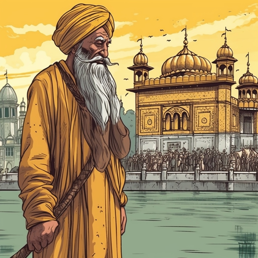 Der Goldene Tempe Der Sikhs ist einer der bekanntesten Tempel in ganz Indien