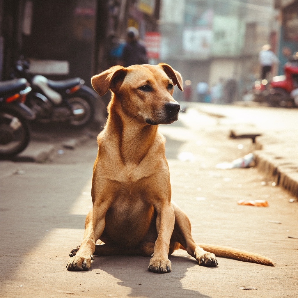 Impfungen für Indien . Tollwut wird von Straßenhunden übertragen
