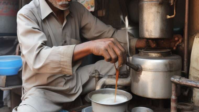Was trinken Inder? Hier ein Chai Wala